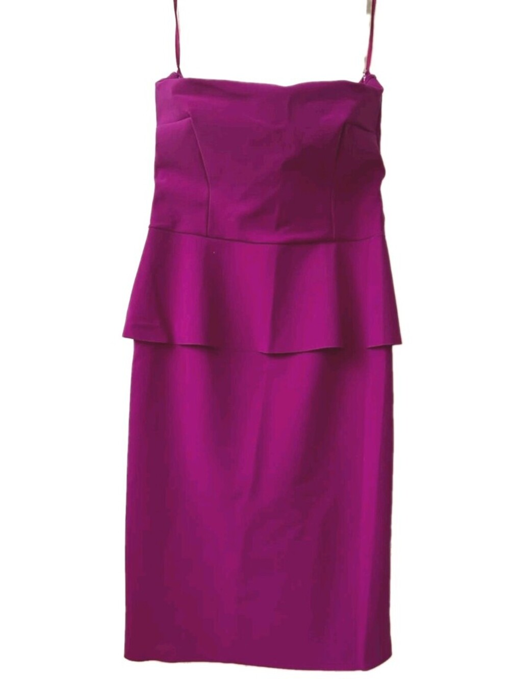 Authentic Chiara Boni La Petite Robe Cherubini Peplum Dress Magenta Purple Sz 10